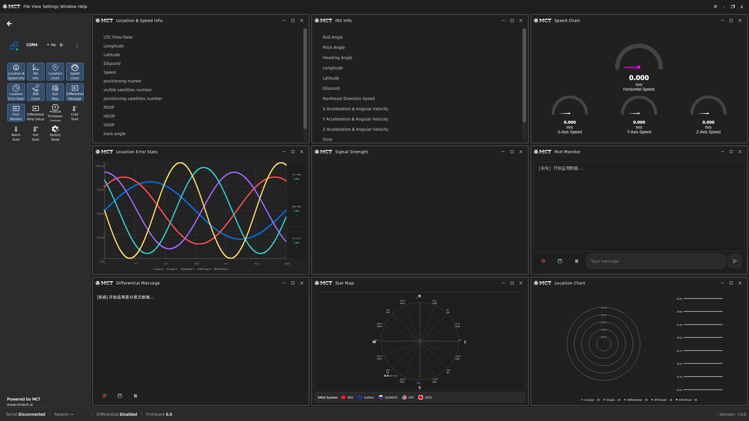 MCT Insight Software Interface